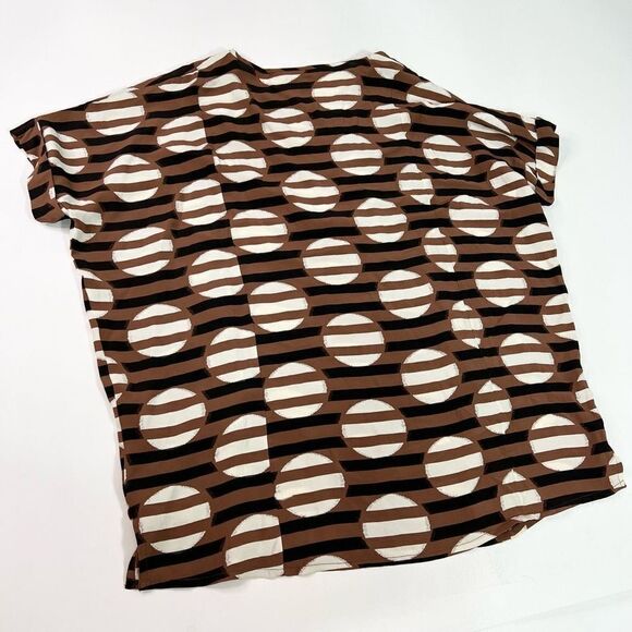Masai Galene Tunic Top Womens Chestnut Brown Medium Mized Pattern In-Seam Pocket - Picture 9 of 11